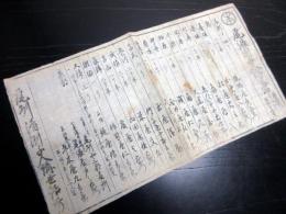 幕末～明治期道中記「尾張国千人講定宿」1点