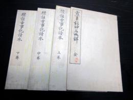 和本明治期国学神道「標註古事記読本/古事記神名略解」4冊