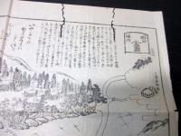 明治期古地図鳥瞰図「稲田禅房全図」1点
