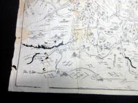 江戸期古地図道中記「成田香取鹿島息柄筑波日光案内絵図」1点
