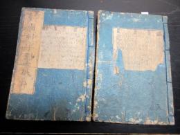 和本江戸文政3年（1820）漢字辞書「倭玉真草字引大成」2冊揃い