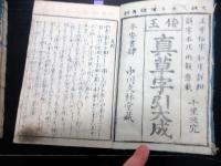 和本江戸文政3年（1820）漢字辞書「倭玉真草字引大成」2冊揃い