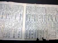 万延2年（1861）かわら版「御府内町々御救人別書惣高/御府内物持町人施之名前附」1点