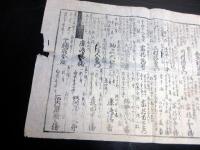 万延2年（1861）かわら版「御府内町々御救人別書惣高/御府内物持町人施之名前附」1点