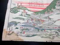 幕末～明治期金毘羅古地図鳥瞰図「讃州金刀比羅山之図」1点