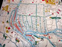 江戸弘化4年（1847）古地図「改正摂津大阪図」1舗（袋付き）