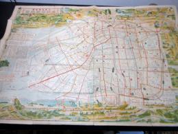 大正9年（1920）古地図「近畿名勝遊覧/大阪市街地図」1点