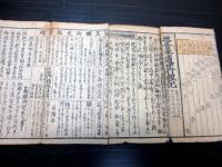 和本江戸期旅行道中記古地図折本「改正日本道中行程記」1帖