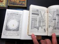 明治22年（1889）世界地誌古書古地図「世界旅行万国名所図絵/万国全地図」8点揃い