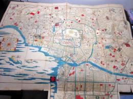 江戸嘉永6年（1853）東京古地図「分間懐宝御江戸絵図」1舗