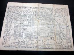 江戸寛政5年（1793）古地図「京都絵図」1点