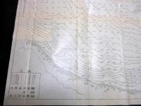 昭和10年代伊豆大島古地図海図「東京府岡田港平面図」1点