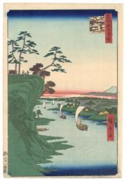 名所江戸百景　鴻の台利根川風景