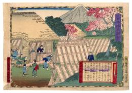 大日本物産図会　駿河半紙漉場ノ図