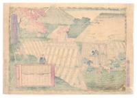 大日本物産図会　駿河半紙漉場ノ図