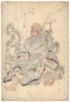 二代目中村芝翫　御名残狂言九変化所作之内 関羽 駕細工　