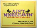 AIN'T MISBEHAVIN' The New FATS WALLER Musical Show　プログラム