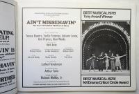 AIN'T MISBEHAVIN' The New FATS WALLER Musical Show　プログラム