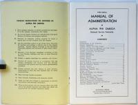 Manual of Administration of Alpha Phi Omega