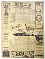 (英)ニューヨーク・ヤンキース対シカゴ・ホワイトソックス スコア表 1939