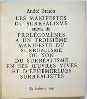 （仏）シュルレアリスム宣言集　限定300部 ブルトン署名入　LES MANIFESTES DU SURRÉALISME