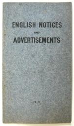 ENGLISH NOTICES AND ADVERTISEMENTS 1912