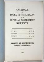 （英文）鉄道院図書館書目　Catalogue for Books in the Library of the Imperial Government Railways. 1911