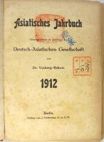 Asiatisches Jahrbuch 1912 ドイツ₌アジア協会 亜細亜年鑑