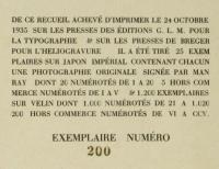 FACIER　P.Eluard/ Man Ray
