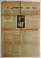 （独）フランクルト新聞　イマヌエル・カント特集頁 1924年4月20日
