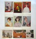 仏蘭西現代美術展覧会(大正11年)他 美術絵葉書　9枚