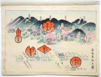 京都東山之図（木版摺）