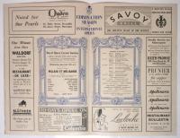 ROYAL OPERA COVENT GARDEN　Coronation Season of International Opera 1937