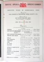 ROYAL OPERA COVENT GARDEN　Coronation Season of International Opera 1937