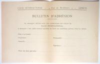 CLUB INTERNATIONAL GENÈVE　Annuaire1922-1923