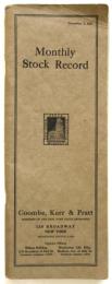 Monthly Stock Record　1931年12月1日