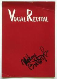 マックヘンリー ボートライト独唱会　プログラム　半券共