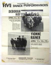 FIVE DANCE PERFORMANCES Debora Hay/Yvonne Rainer　ポスター