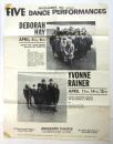 FIVE DANCE PERFORMANCES Debora Hay/Yvonne Rainer　ポスター