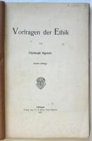 Vorfragen der Ethik（ジークヴァルト：倫理学の根本問題）