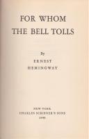 FOR WHOM THE BELL TOLLS　（誰がために鐘は鳴る　初版）