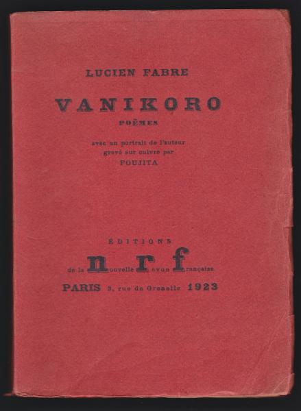 藤田嗣治 銅版画入り詩集「VANIKORO」初版／限定515部／1923年