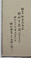 野村万蔵（六世）色紙
