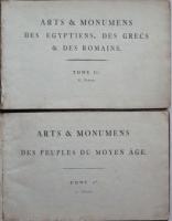 仏）手彩色銅版画集 Ⅰ埃及 希臘 羅馬の美術と遺物/Ⅱ中世民衆の美術と遺物　　2冊
