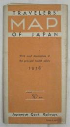 TRAVELERS’ MAP OF JAPAN 1936