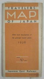 TRAVELERS’ MAP OF JAPAN 1936