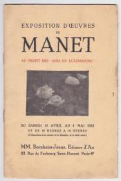 EXPOSITION DE MANET -au profit des amis du luxembourg-1928
