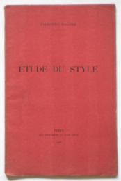 ÉTUDE DU STYLE