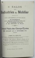 （仏）第4回家具産業展覧会目録　4e Salon des Industries du Mobilier