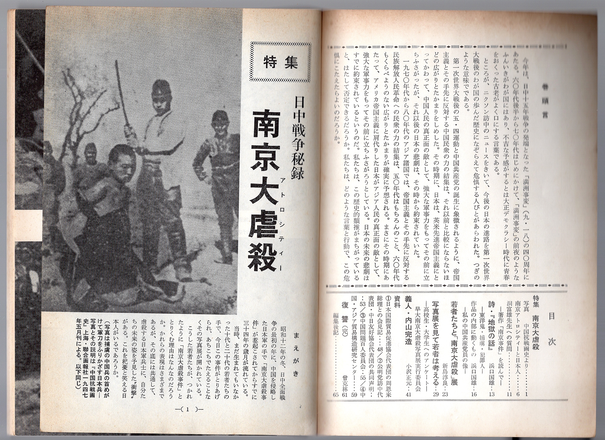 日中 第2号 特集：南京大虐殺 / アルカディア書房 / 古本、中古